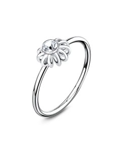 Flower Designed Silver Nose Ring NSKR-35